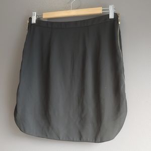 Black chiffon high low skirt
